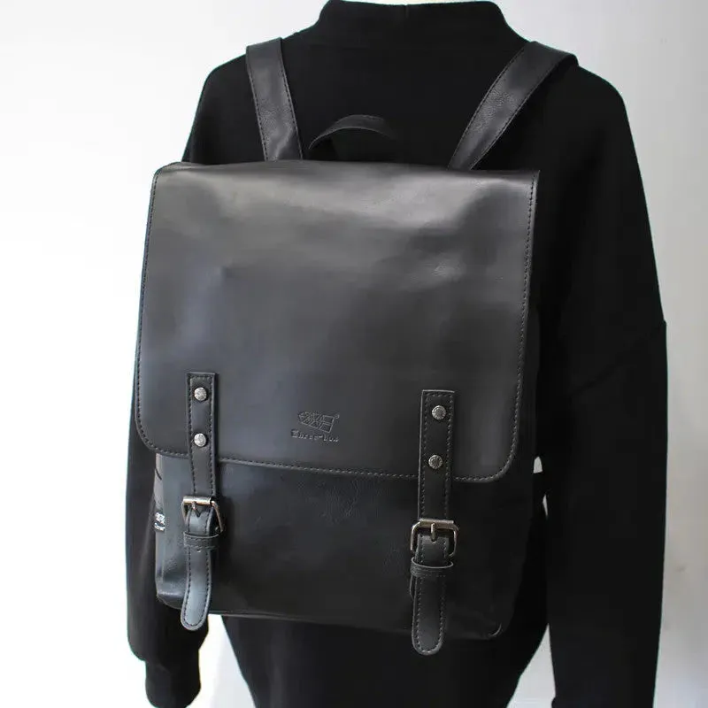 Vvsha  Christmas Gift Retro Leather PC Bag Backpack