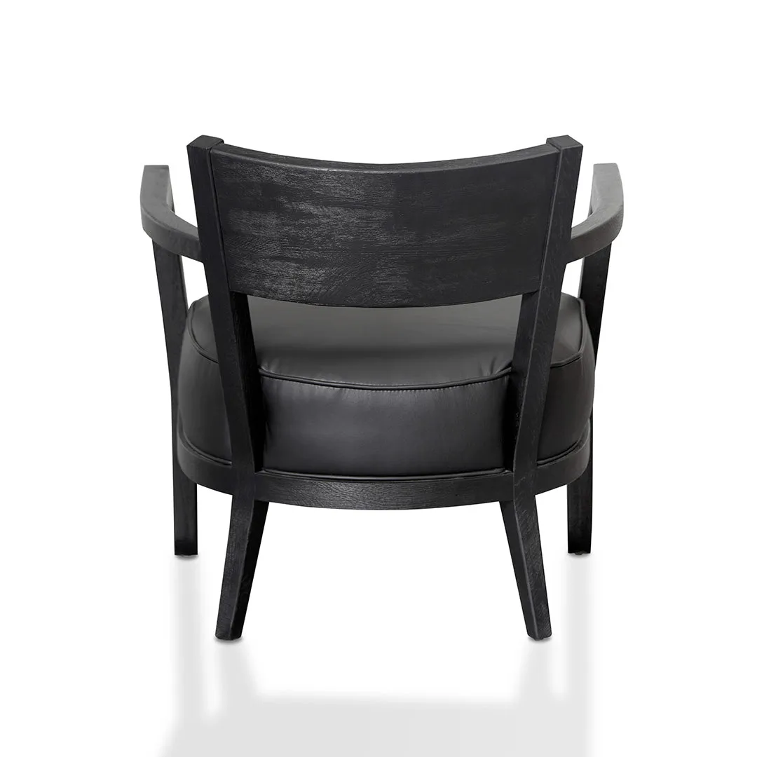 Wendell Leather Armchair - Full Black