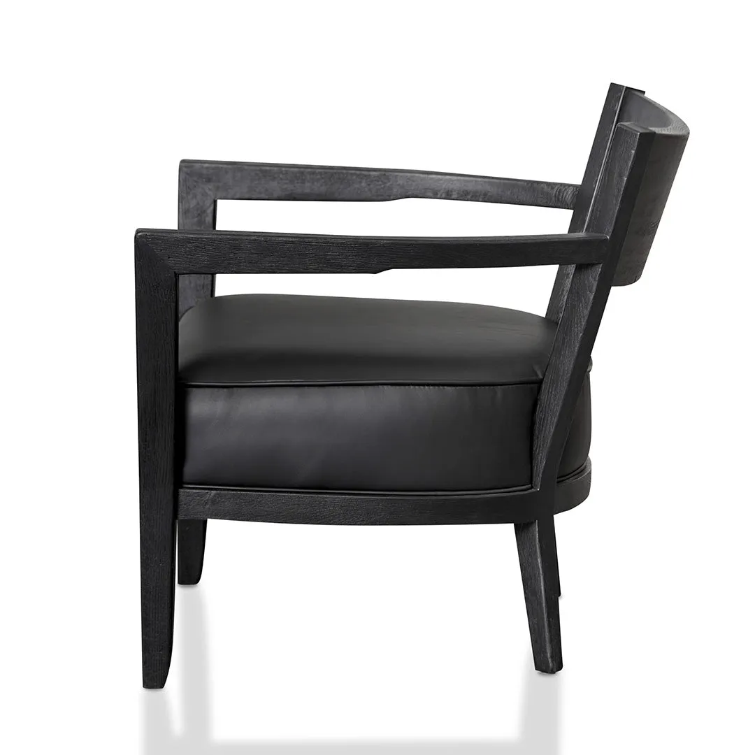 Wendell Leather Armchair - Full Black