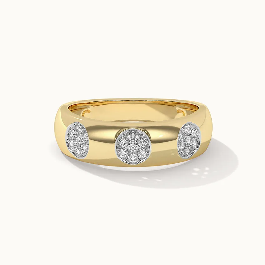 Wide Dome Diamond Band