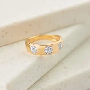 Wide Dome Diamond Band