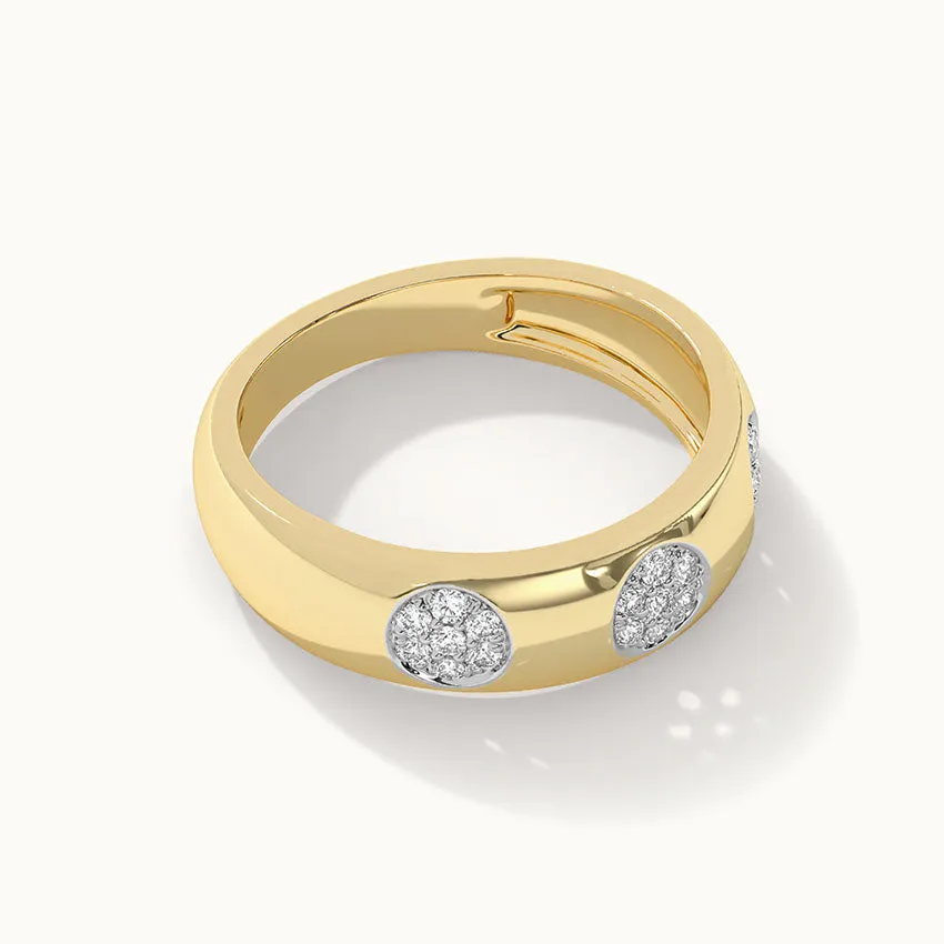 Wide Dome Diamond Band