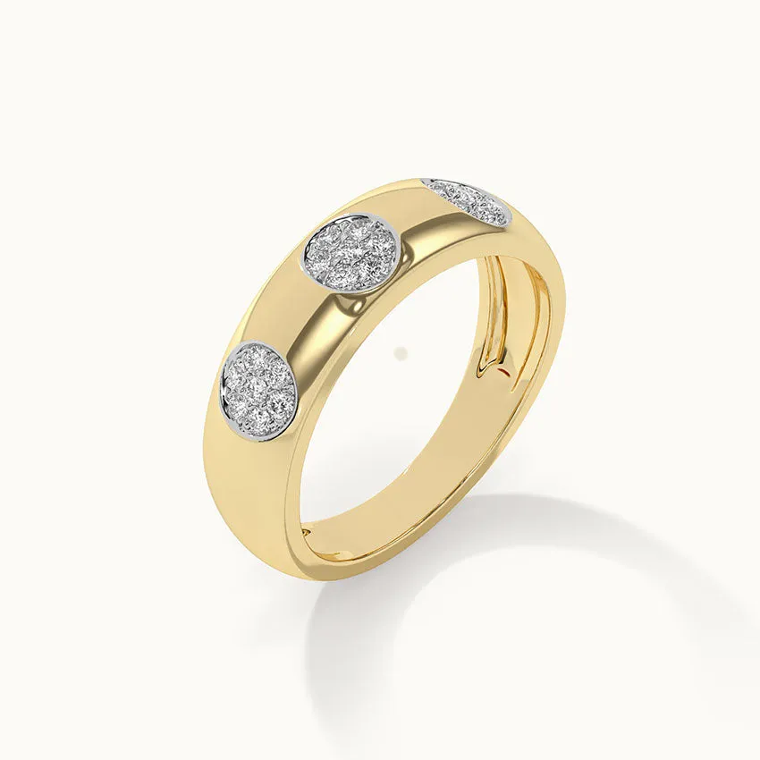 Wide Dome Diamond Band