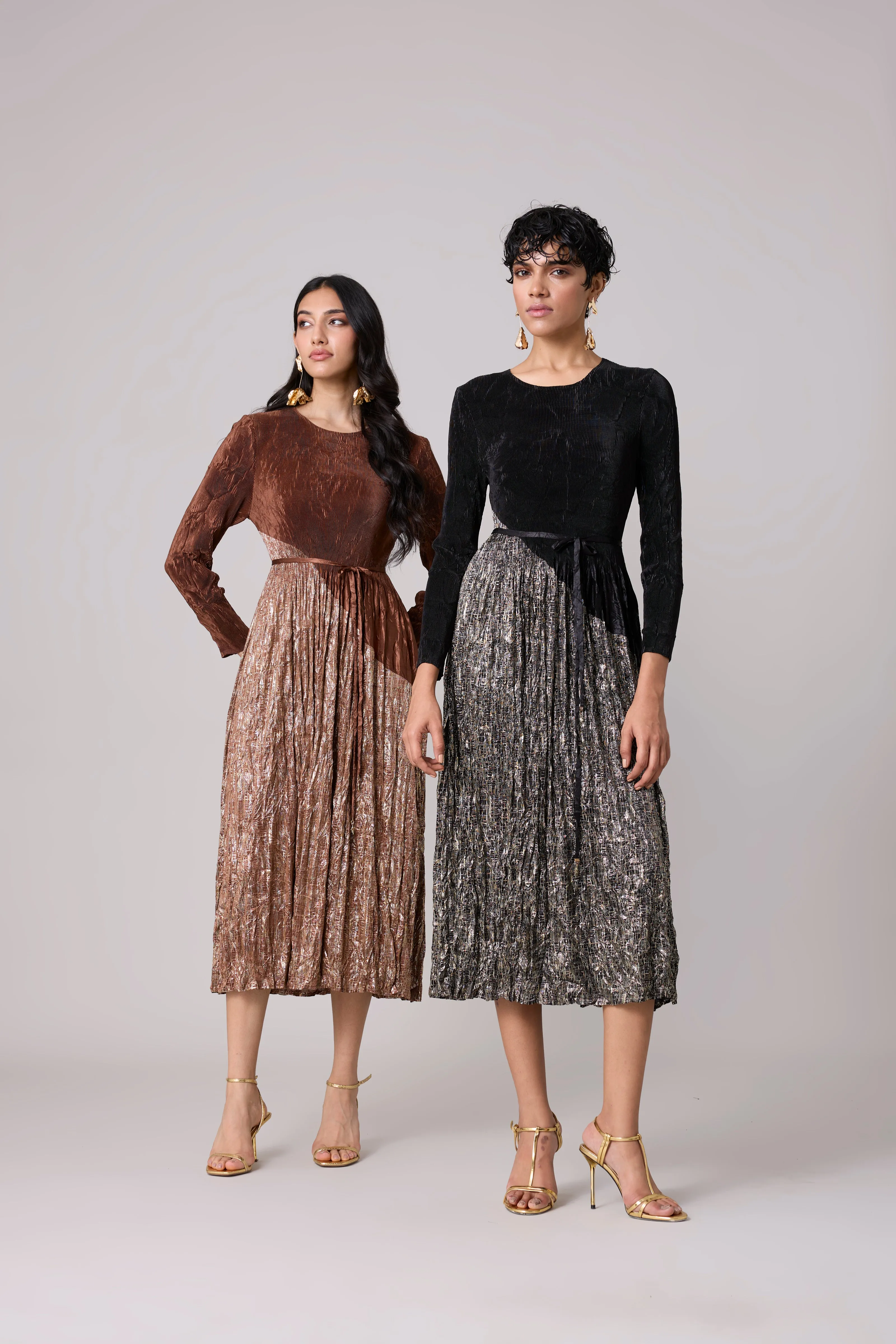 Willa Crushed Dress - Black