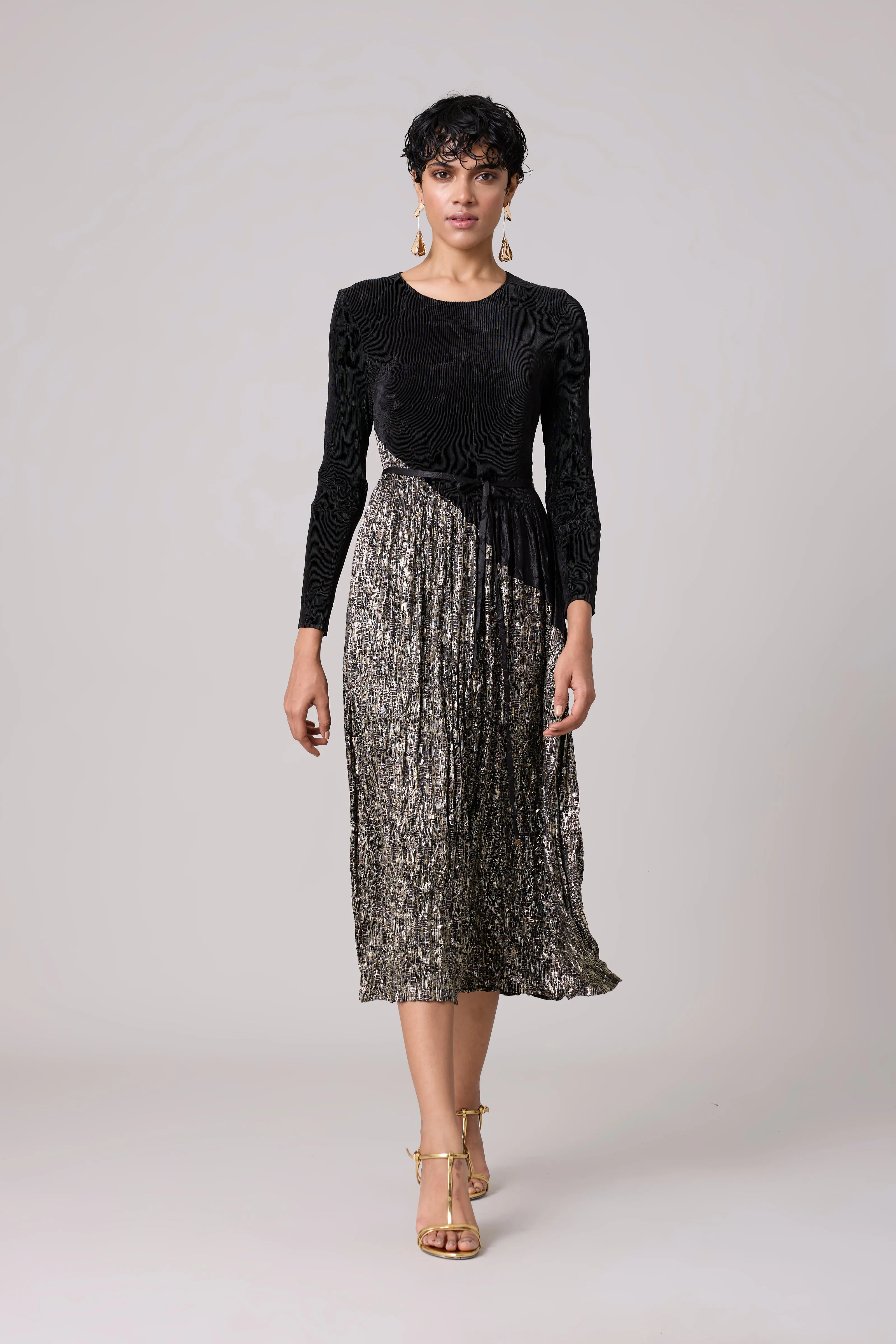 Willa Crushed Dress - Black
