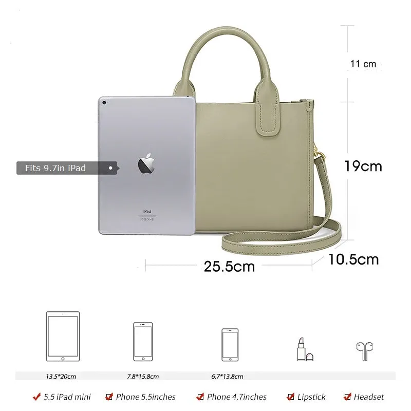 Women Minimalist Bucket Handbag Top Handle Tote Bag