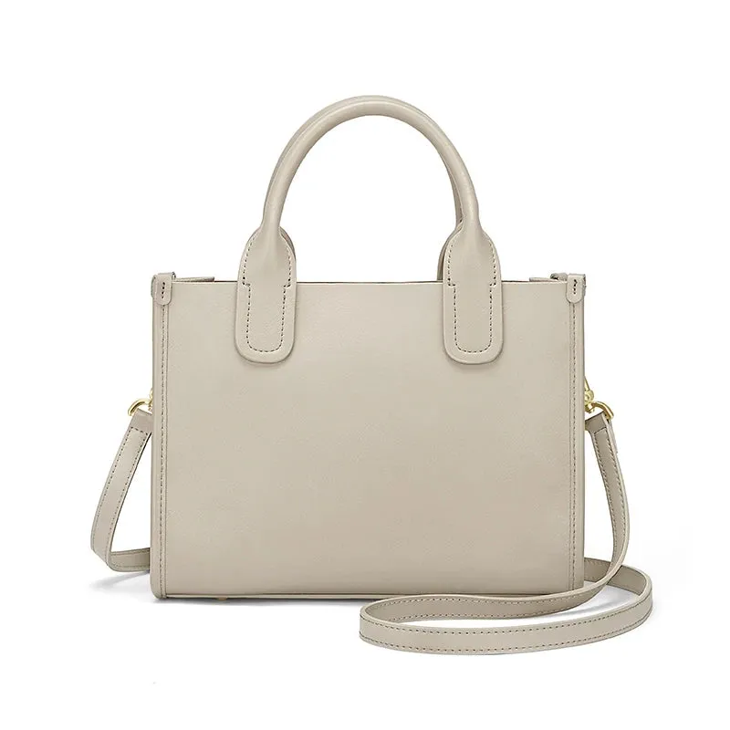 Women Minimalist Bucket Handbag Top Handle Tote Bag