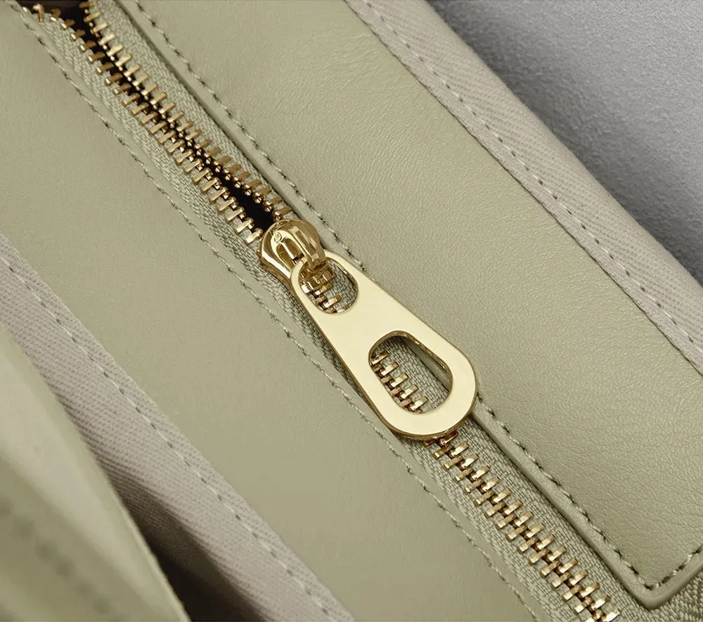 Women Minimalist Bucket Handbag Top Handle Tote Bag