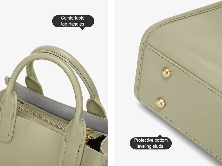 Women Minimalist Bucket Handbag Top Handle Tote Bag