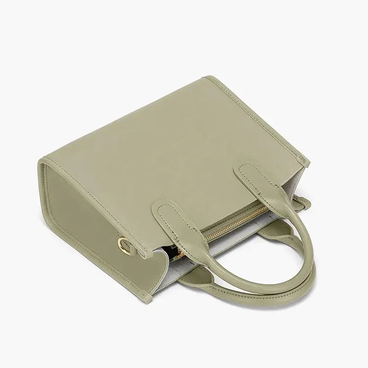 Women Minimalist Bucket Handbag Top Handle Tote Bag