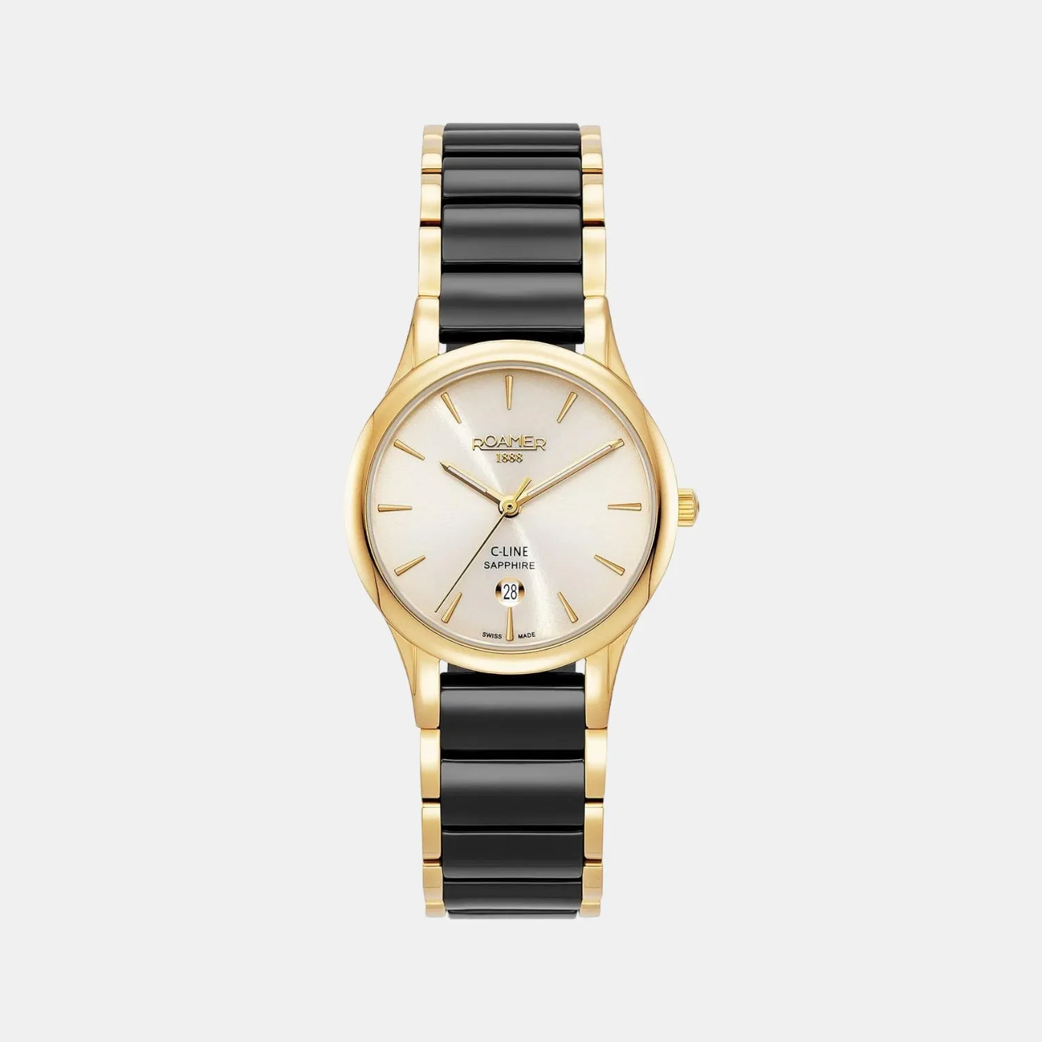 Women's Cream Analog Ceramic Watch 658844 48 35 61