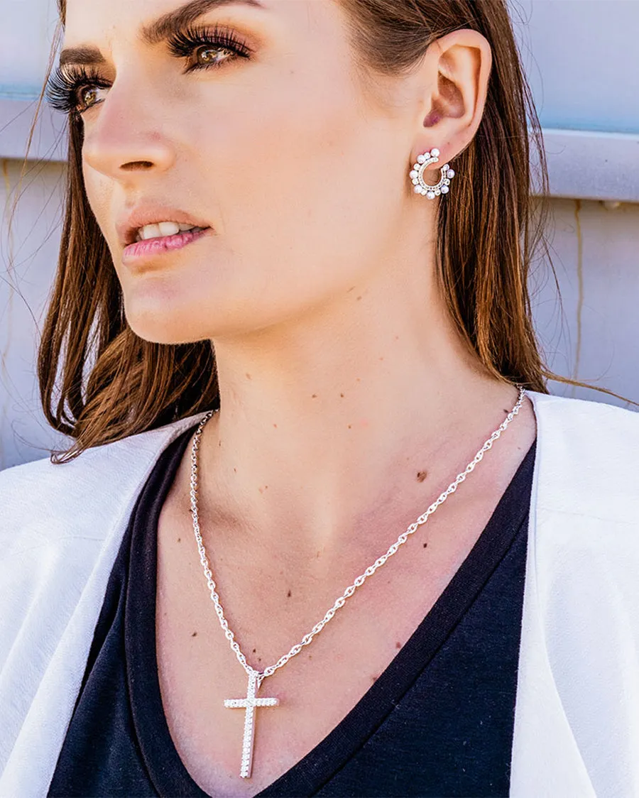 Women's Dazzling Cross Necklace