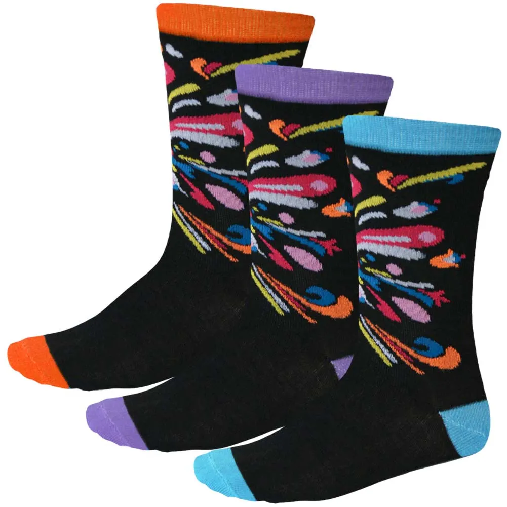 Women's Dazzling Paisley Socks, 3-Pack