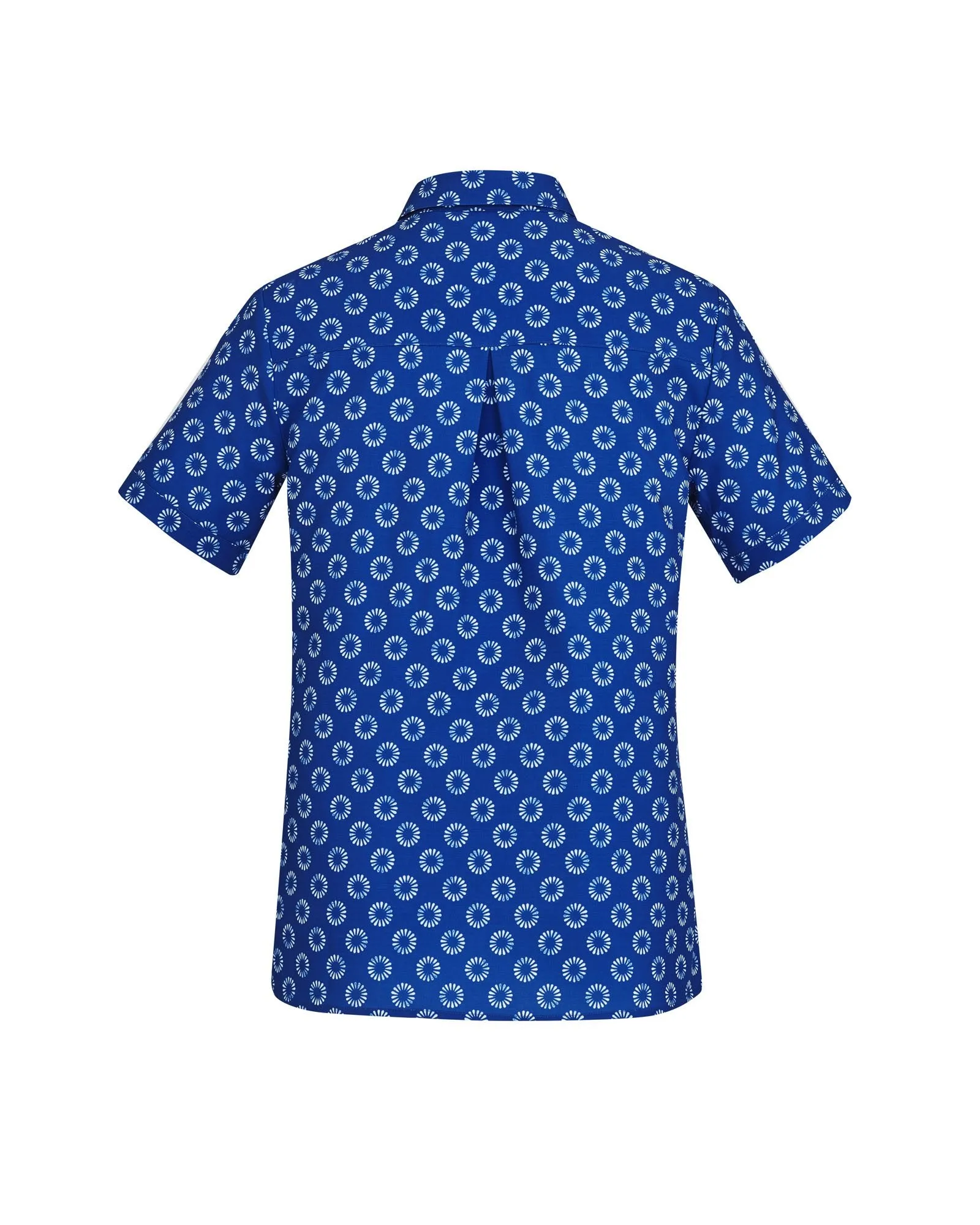 Womens Easy Stretch Daisy Print Short Sleeve Shirt