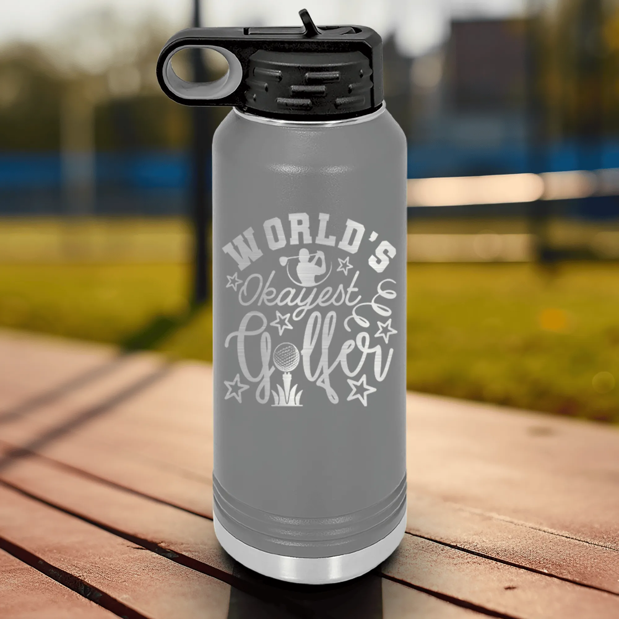 Worlds Kinda Good Gofler Water Bottle
