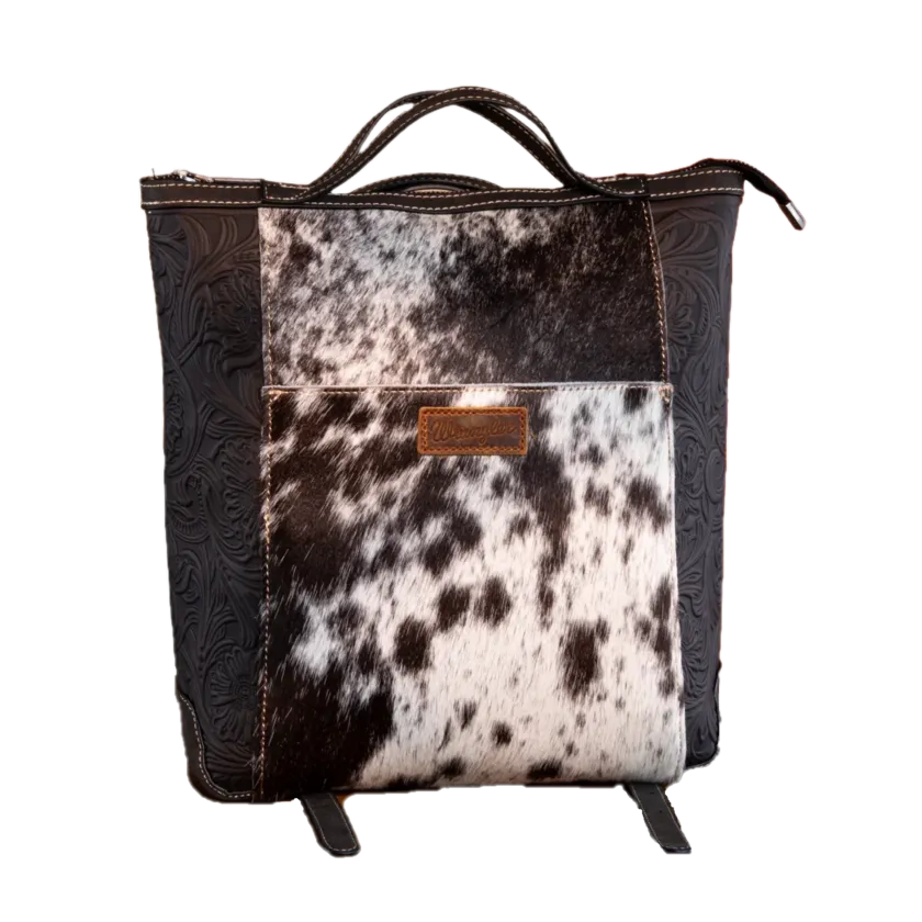 Wrangler Ladies Black Cowhide Convertible Crossbody Backpack WG169-9112BK