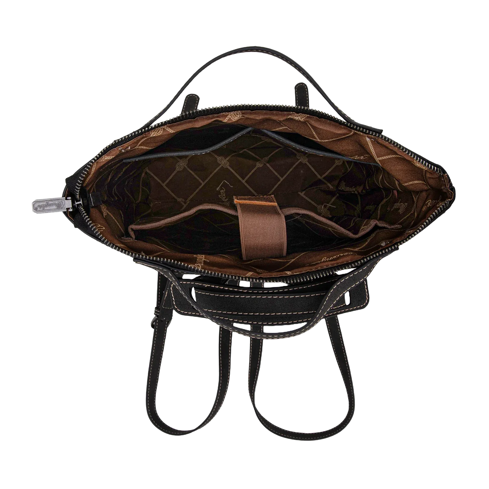 Wrangler Ladies Black Cowhide Convertible Crossbody Backpack WG169-9112BK