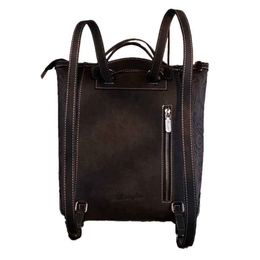 Wrangler Ladies Black Cowhide Convertible Crossbody Backpack WG169-9112BK