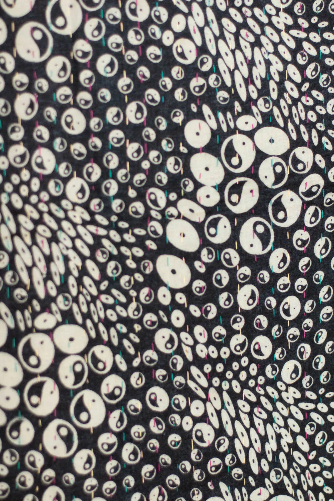 Yin Yang Kantha Throw