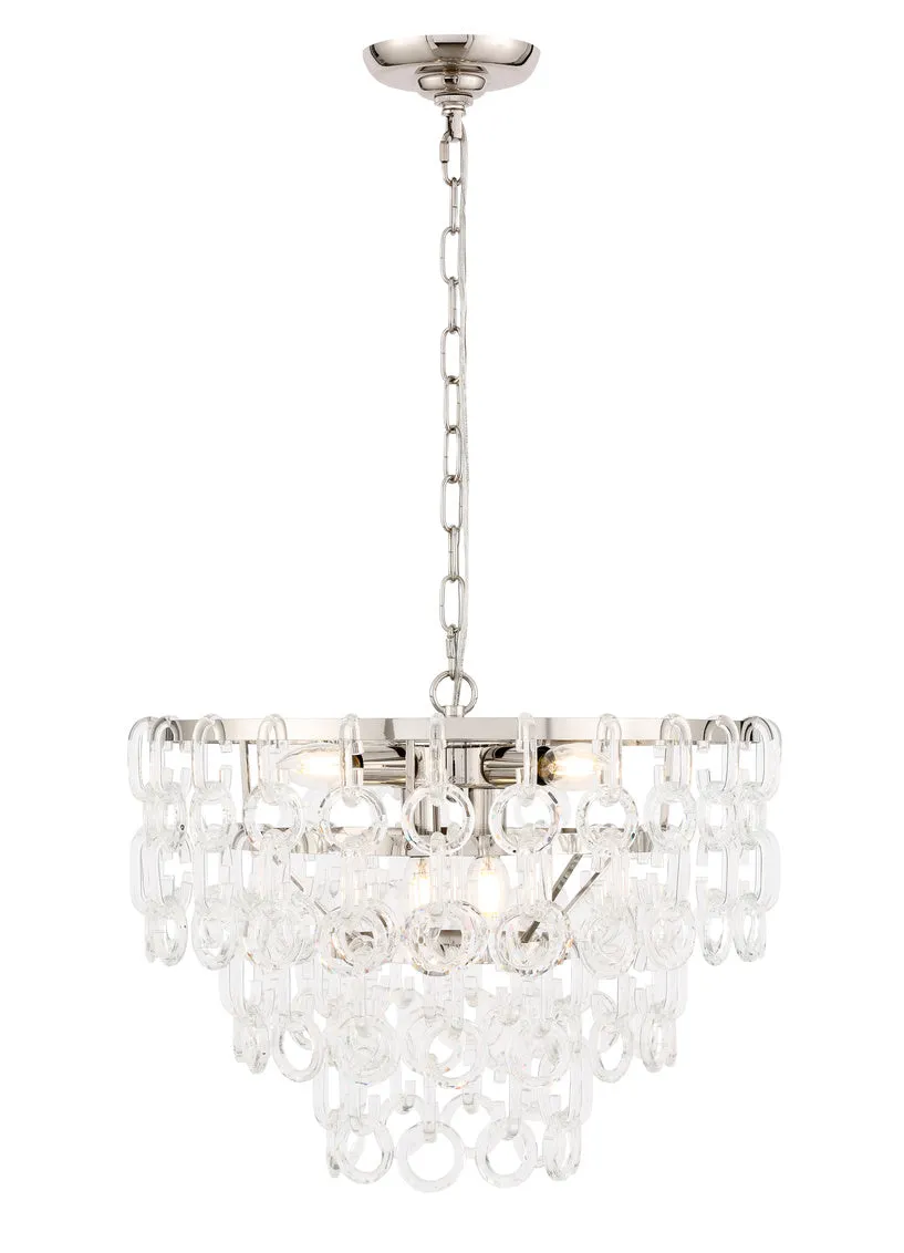 ZC121-1713D20PN - Urban Classic: Debutante 6 light Polished Nickel Pendant