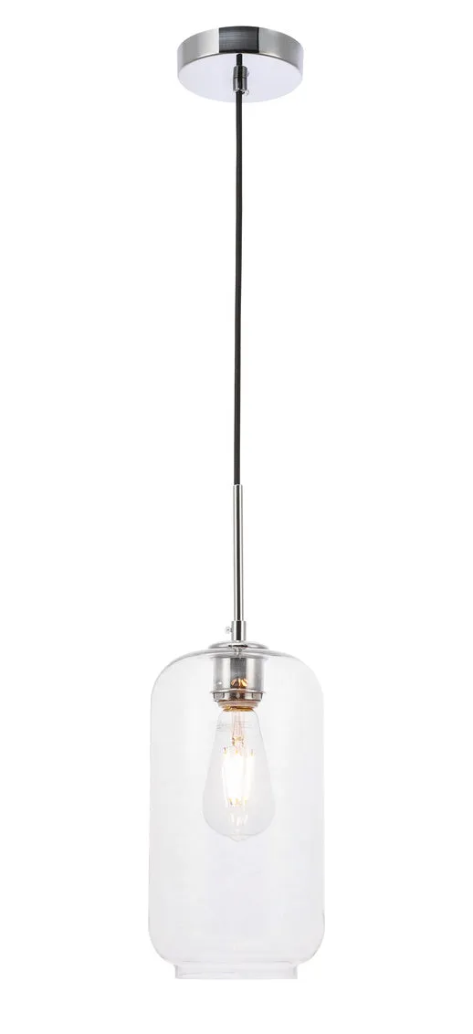 ZC121-LD2276C - Living District: Collier 1 light Chrome and Clear glass pendant