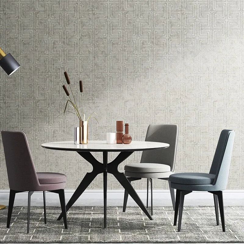 Zen Classical New Chinese Plaid Wallpaper 6 Color Options (5.3 ㎡)