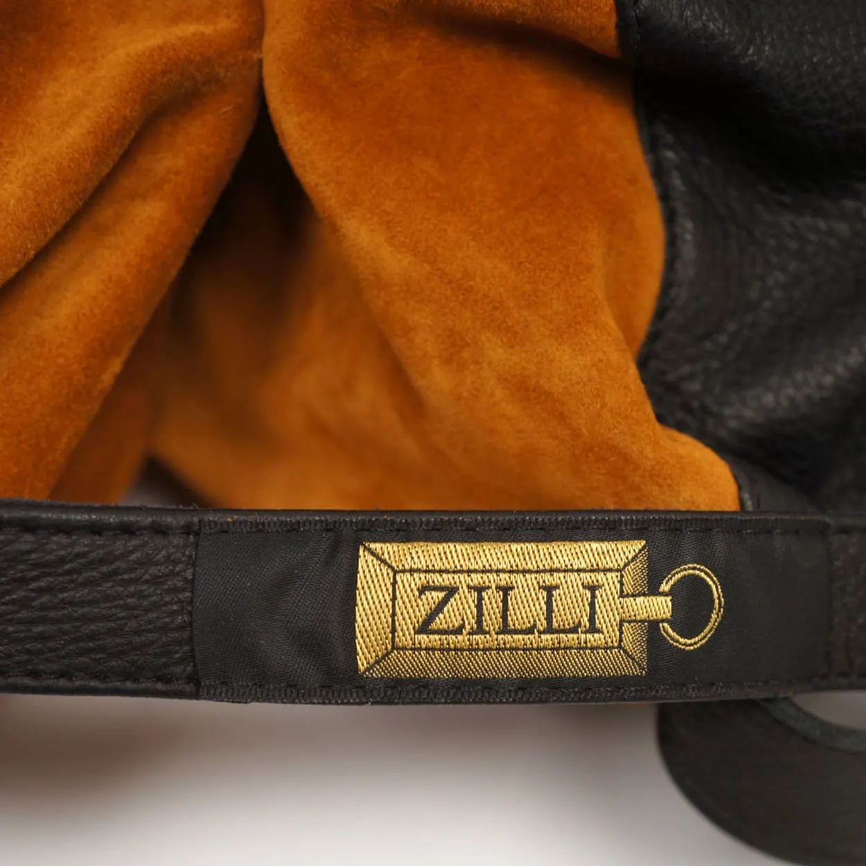 ZILLI France Travel Bag Black Leather for Shoes or Ankle Boots with Brown Suede