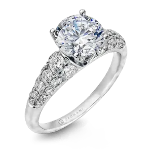 ZR898 Engagement Ring in 14k Gold with Diamonds